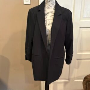 Michael Kors black blazer worn once rused sleeve back slit